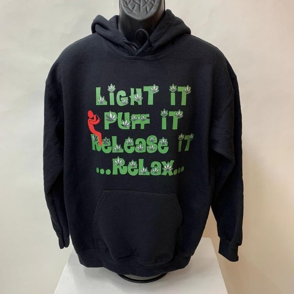 Light It, Puff It, Release It! RELAX! Hoodie - Sma - Picture 3 of 3